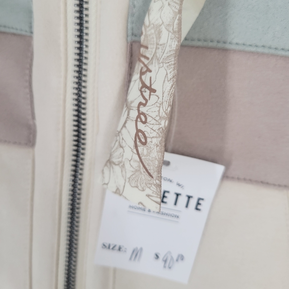 Mystree Color Blocked Moto Jacket Size M New - Picture 4 of 7